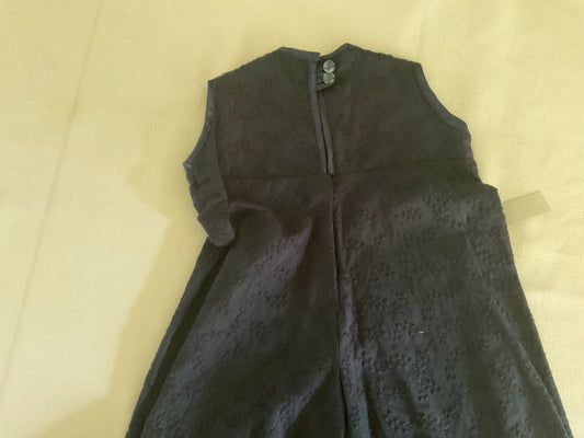 Midnight Blue Flock Jumpsuit