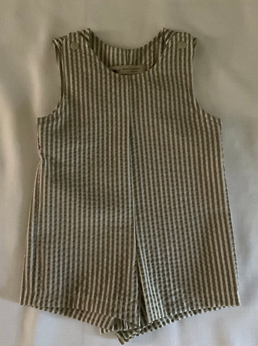 Cinnamon & White Stripe Romper