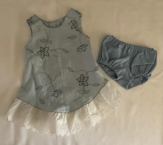 Linen Blue Lilie Dress