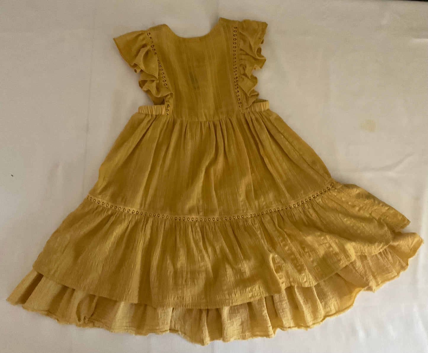 Mustard Little Girl’s Pinafore Dress